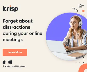 image showing Krisp can help reduce distractions during online meetings