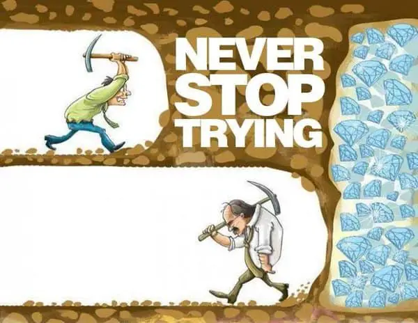 never stop trying