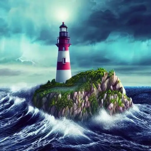 Enchanting lighthouse created by Traci Martin