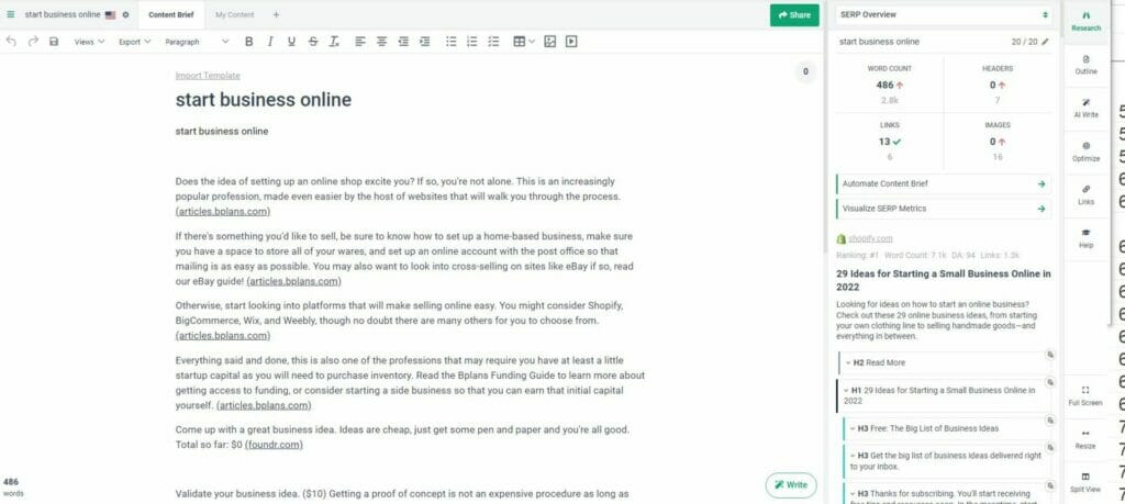 Frase.io review - Blog content workflow