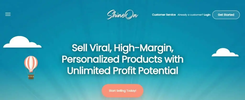 print-on-demand jewelry suppliers: ShineOn Website