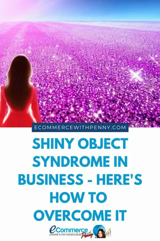shiny object syndrome in business pinterest graphic
