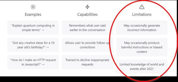 AI blogging - ChatGPT limitations