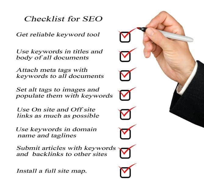 The Importance Of SEO -  Checklist