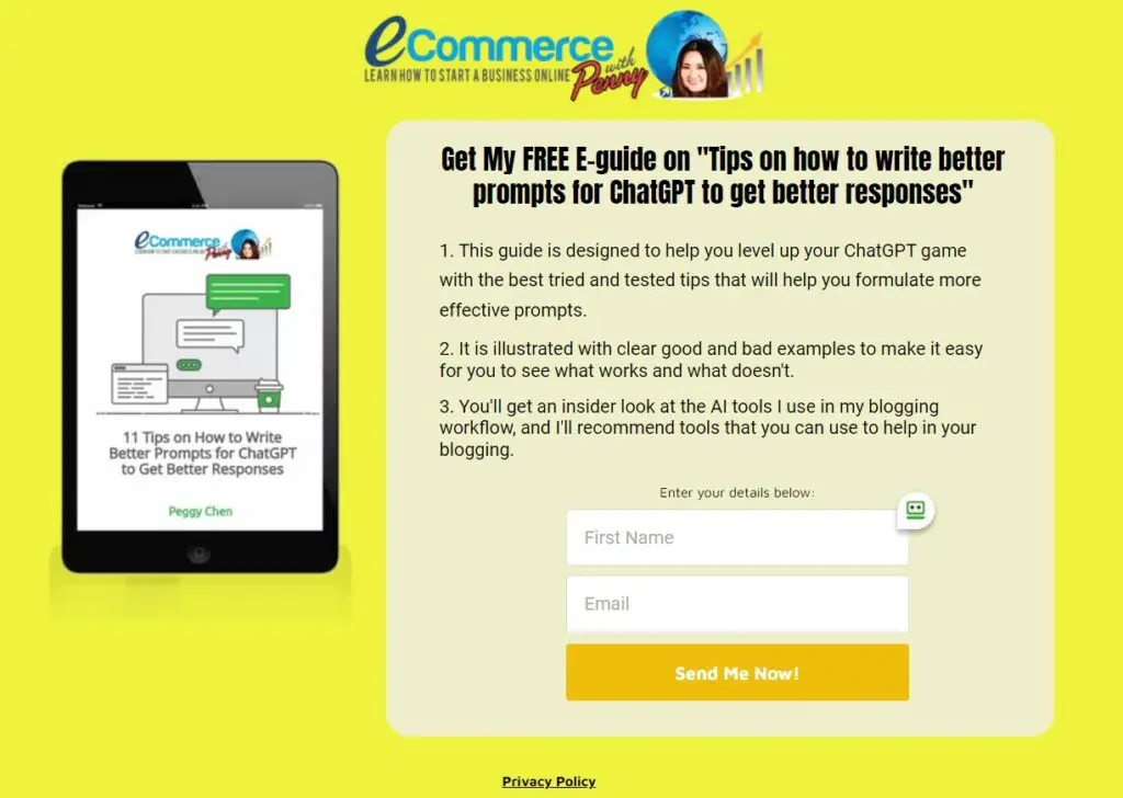 how to make a lead magnet - An ecommerce landing page showcasing visuals and lead magnet strategies.