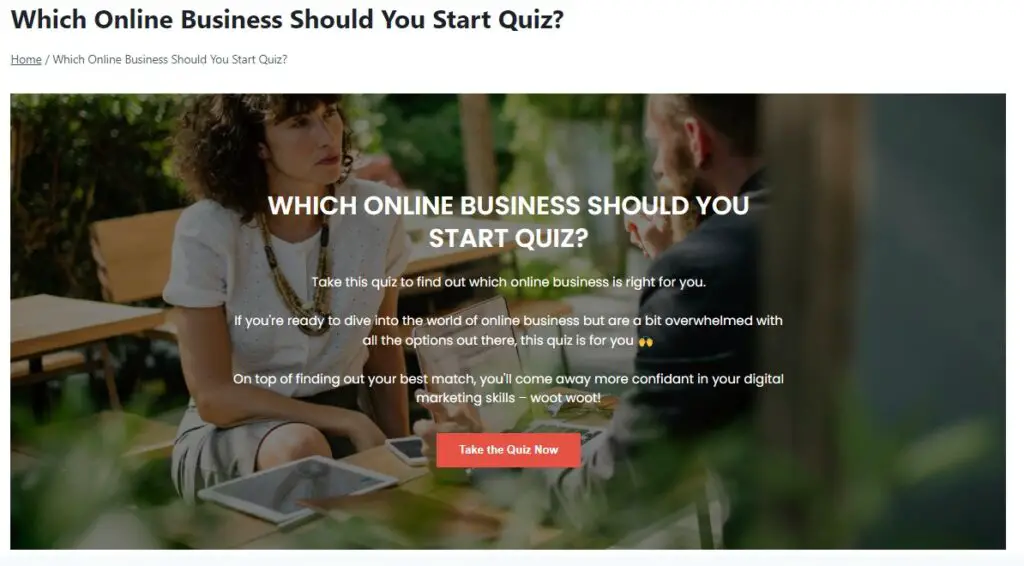 how to make a lead magnet - Which online business should you start quiz
